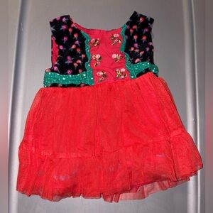 Matilda Jane Kids Costume Dress - Red and Green Floral